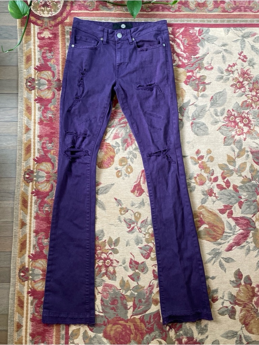 Jordan Craig Purple Distressed Jeans